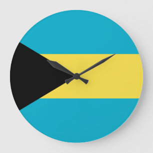 Bahamas-Flagge Große Wanduhr
