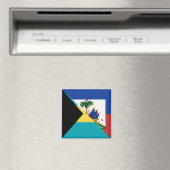 Bahamas-Flagge | Halbfahne Haitianischer Flagge Magnet (In Situ (Geschirrspüler))