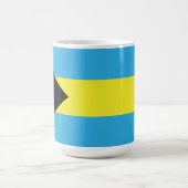 Bahamas-Flagge in Blau, Schwarz und Gelb Kaffeetasse (Mittel)