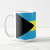 Bahamas-Flagge in Blau, Schwarz und Gelb Kaffeetasse (Links)
