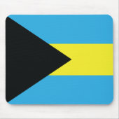 Bahamas-Flagge in Blau, Schwarz und Gelb Mousepad (Vorne)