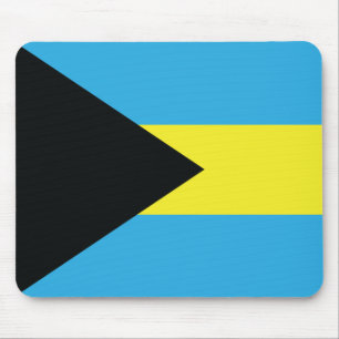 Bahamas-Flagge in Blau, Schwarz und Gelb Mousepad