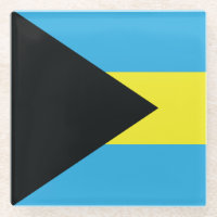 Bahamas-Flagge in Schwarz, Gold und Aquamarine