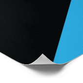 Bahamas-Flagge in Schwarz, Gold und Aquamarine Poster (Ecke)