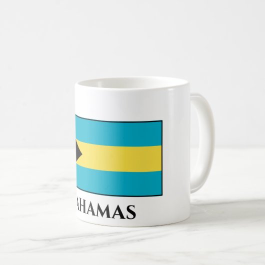 Bahamas-Flagge Kaffeetasse (VorderseiteRechts)