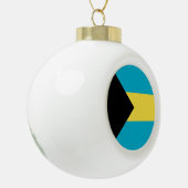 Bahamas-Flagge Keramik Kugel-Ornament (Links)