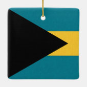 Bahamas-Flagge Keramikornament (Rückseite)