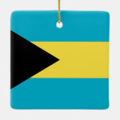 Bahamas-Flagge Keramikornament (Rückseite)