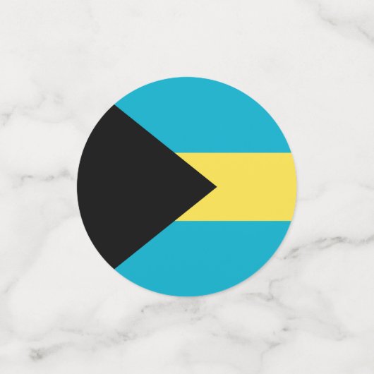 Bahamas-Flagge Konfetti (Klein Vorderseite)