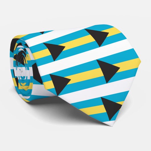 Bahamas-Flagge Krawatte (Gerollt)