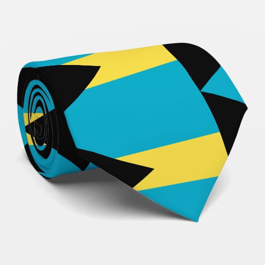 Bahamas-Flagge Krawatte (Gerollt)