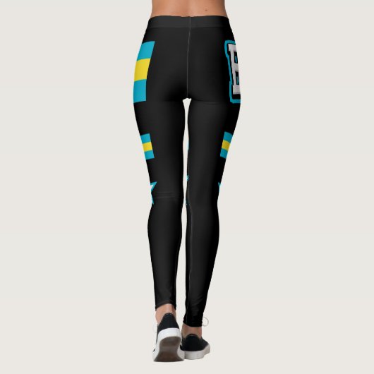 Bahamas-Flagge Leggings (Rückseite)