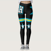 Bahamas-Flagge Leggings (Vorderseite)