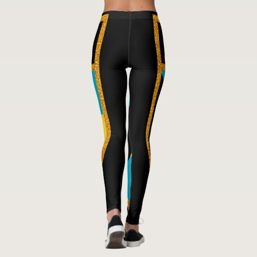 Bahamas-Flagge Leggings (Rückseite)