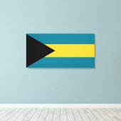 Bahamas-Flagge Leinwanddruck (Insitu (Holzboden))
