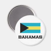 Bahamas-Flagge Magnet (Vorderseite/Rückseite)