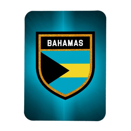 Bahamas-Flagge Magnet (Vertikal)