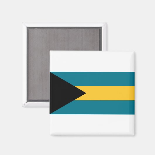 Bahamas-Flagge Magnet (Vorderseite/Rückseite)