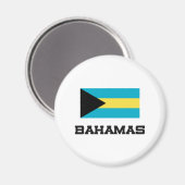 Bahamas-Flagge Magnet (Vorderseite/Rückseite)