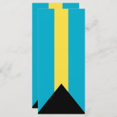 Bahamas-Flagge Menükarte (Vorne/Hinten)