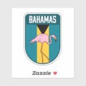 Bahamas-Flagge mit Flammen - Bahamas-Reise Aufkleber (Blatt)