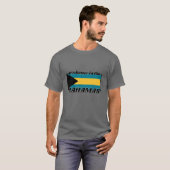 Bahamas-Flagge mit Text T-Shirt (Vorne ganz)