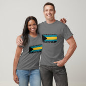 Bahamas-Flagge mit Text T-Shirt (Unisex)