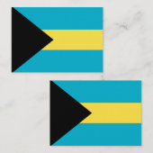 Bahamas-Flagge Mitteilungskarte (Vorne/Hinten)