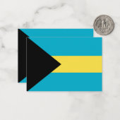 Bahamas-Flagge Mitteilungskarte (Vorderseite/Rückseite Beispiel)