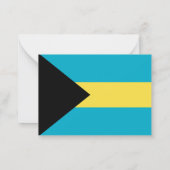 Bahamas-Flagge Mitteilungskarte (Rückseite)