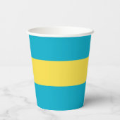 Bahamas-Flagge Pappbecher (Rückseite)