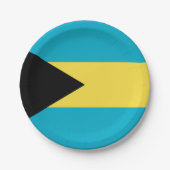 Bahamas-Flagge Pappteller (Vorderseite)