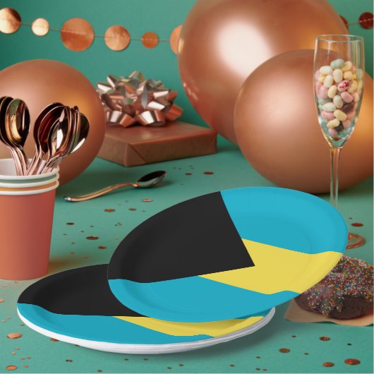 Bahamas-Flagge Pappteller (Multi)