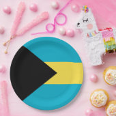 Bahamas-Flagge Pappteller (Party)