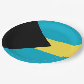 Bahamas-Flagge Pappteller (Schrägansicht)