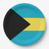 Bahamas-Flagge Pappteller (Vorderseite)