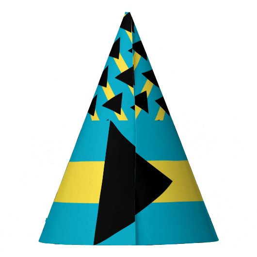 Bahamas-Flagge Partyhütchen (Rückseite)