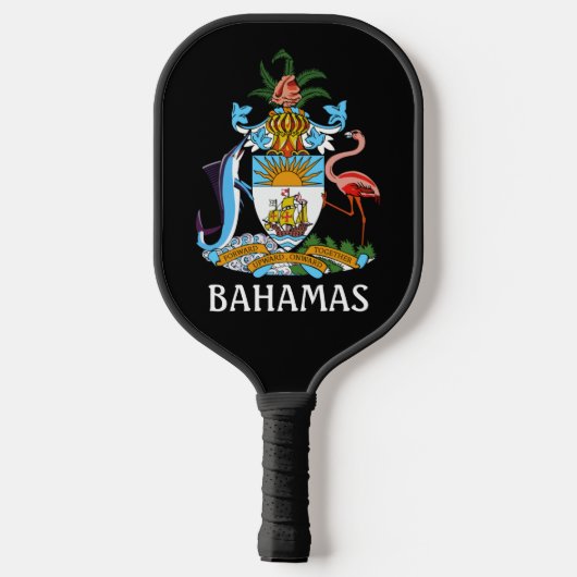 Bahamas-Flagge Pickleball Schläger (Rückseite)