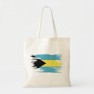 Bahamas Flagge Pinselstriche Tragetasche