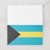 Bahamas-Flagge Platzkarte (Außenseite Aufgefaltet)