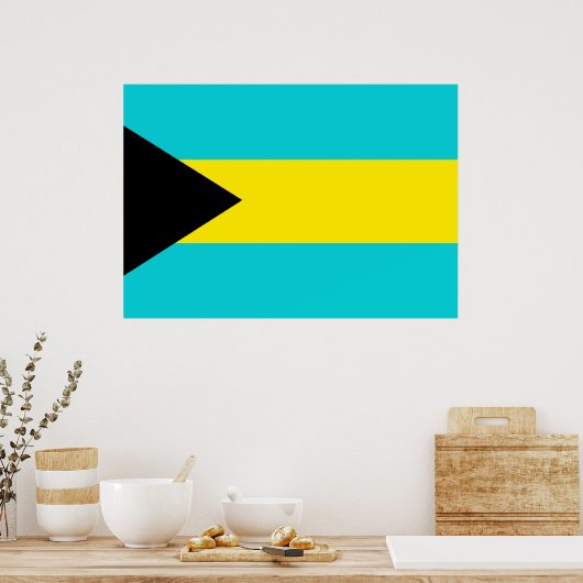Bahamas-Flagge Poster (Küche)
