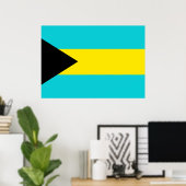 Bahamas-Flagge Poster (Heimbüro)