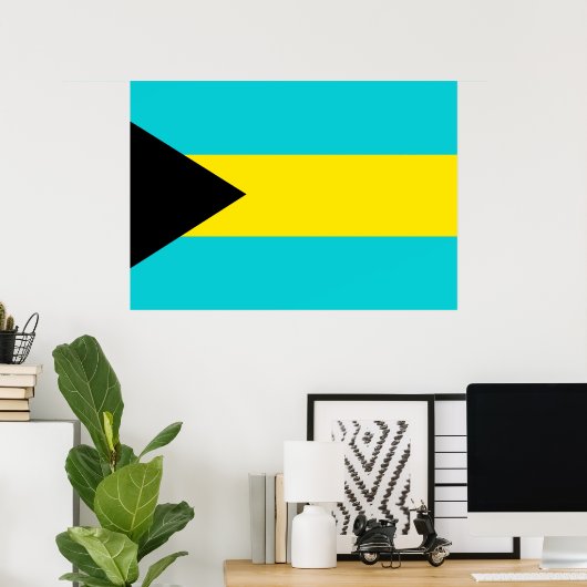 Bahamas-Flagge Poster (Heimbüro)