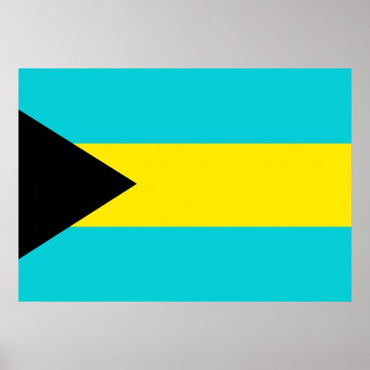 Bahamas-Flagge Poster (Vorne)