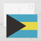Bahamas-Flagge Postkarte (Vorne/Hinten)
