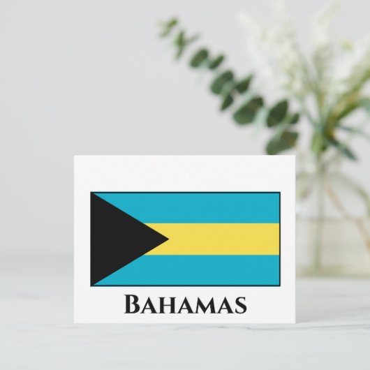 Bahamas-Flagge Postkarte (Stehend Vorderseite)