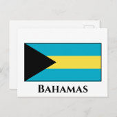 Bahamas-Flagge Postkarte (Vorne/Hinten)