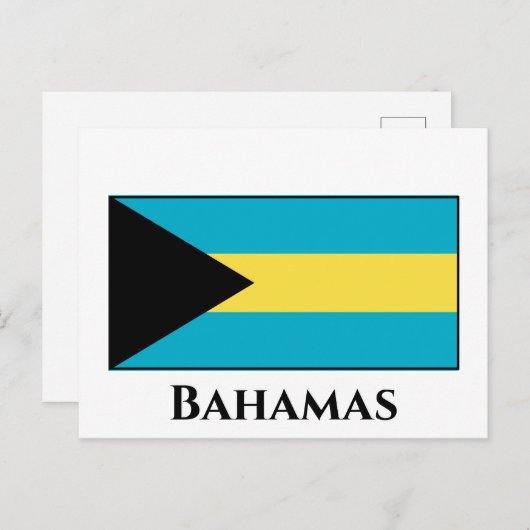 Bahamas-Flagge Postkarte (Vorne/Hinten)