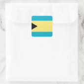 Bahamas-Flagge Quadratischer Aufkleber (Tasche)