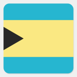 Bahamas-Flagge Quadratischer Aufkleber